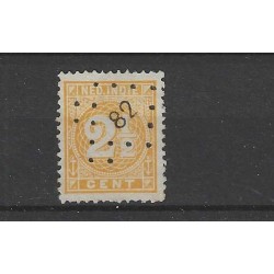 Ned. Indie 19 Cijfer met puntstempel 82  VFU/gebr  CV 5++ €
