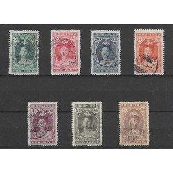 Ned. Indie  160-166 Wilhelmina  1923 set VFU/gebr  CV 225 €