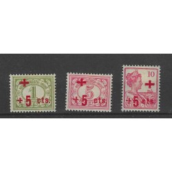 Ned. Indie  135-137 Rode Kruis  MH/ongebr  CV 25 €