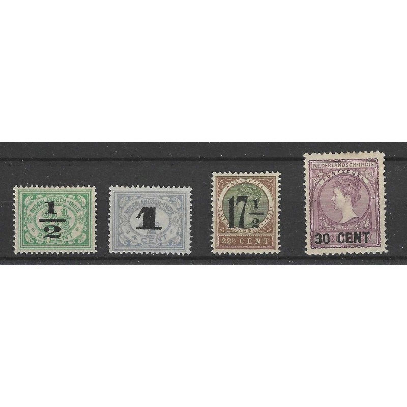 Ned. Indie 138-141 Nooduitgifte MH/ongebr CV 11,5 € Ned. Indie 138-141 Nooduitgifte MH/ongebr CV 11,5 €