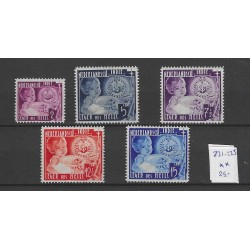 Ned. Indie  221-225 Leger des Heils  MNH/postfris  CV 25 €
