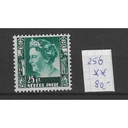 Ned. Indie  256 Wilhelmina met wm MNH/postfris  CV 80 €