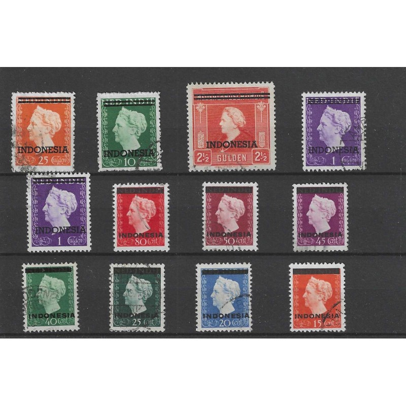 Ned. Indie 351-361 Hulpuitgifte VFU/gebr CV 125 € Ned. Indie 351-361 Hulpuitgifte VFU/gebr CV 125 €