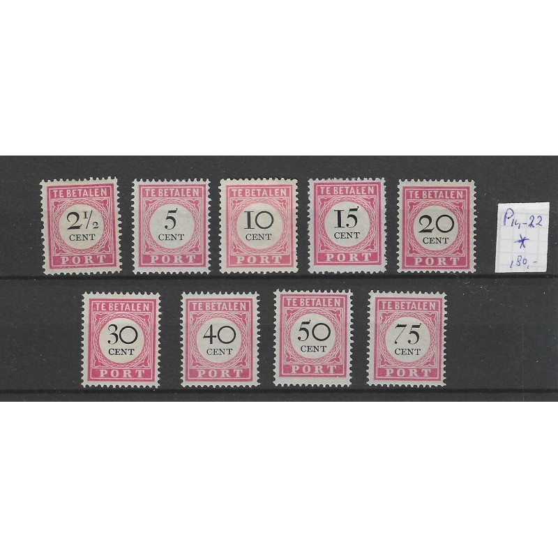 Ned. Indie P14-22 Port 1892 MH/ongebr CV 180 € Ned. Indie P14-22 Port 1892 MH/ongebr CV 180 €