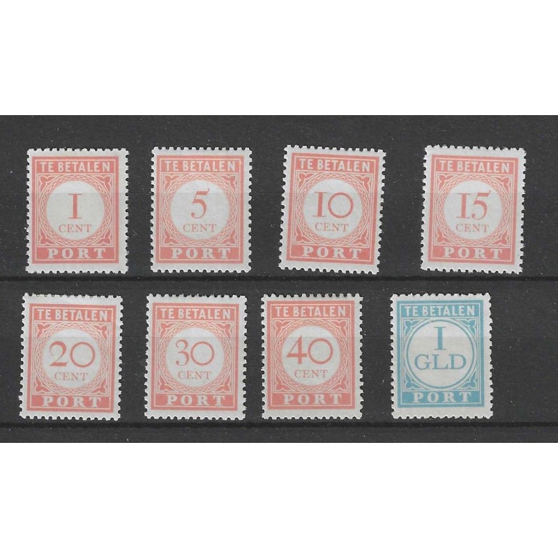 Ned. Indie P41-48 Port 1941 MH/ongebr CV 36 € Ned. Indie P41-48 Port 1941 MH/ongebr CV 36 €