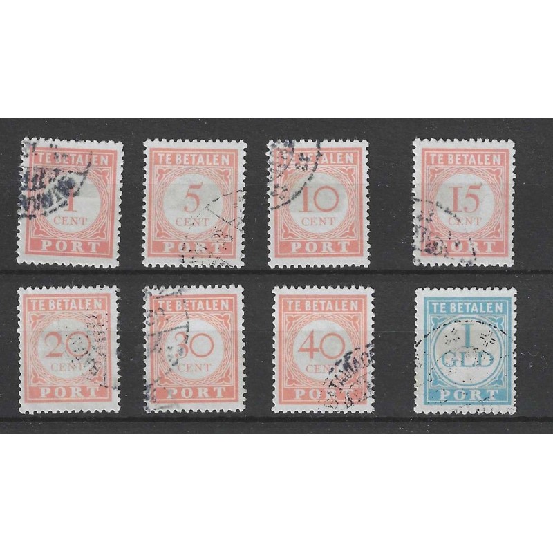 Ned. Indie P41-48 Port 1941 VFU/gebr CV 135 € Ned. Indie P41-48 Port 1941 VFU/gebr CV 135 €