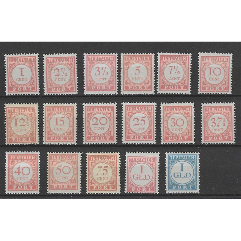 Ned. Indie P23-39 Port 1913 MH/ongebr CV 48 € Ned. Indie P23-39 Port 1913 MH/ongebr CV 48 €