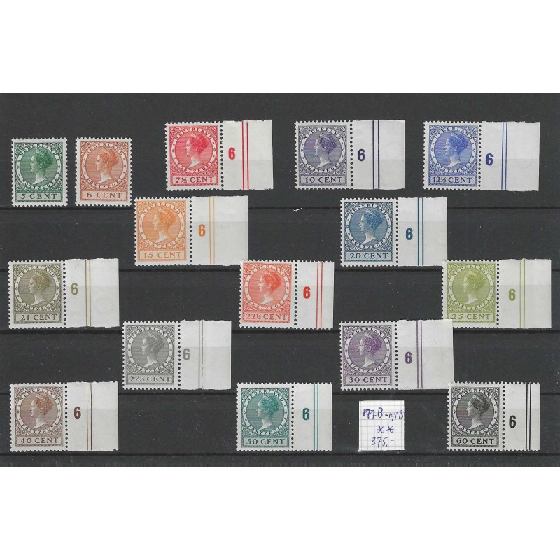 Nederland 177B-198B Veth met wm MNH/postfris CV 375 € Nederland 177B-198B Veth met wm MNH/postfris CV 375 €