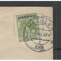 Nederland D5 Dienst op gelopen brief binnen Haarlem 1918  CV 125++€