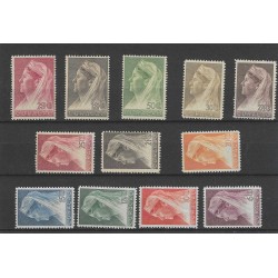 Curacao 126-137 Wilhelmina MH/ongebr  CV 70 €