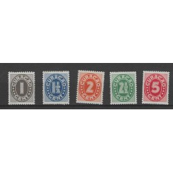 Curacao 153-157 Cijfer  MNH/postfris CV 33 €