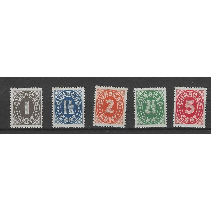 Curacao 153-157 Cijfer MNH/postfris CV 33 € Curacao 153-157 Cijfer MNH/postfris CV 33 €