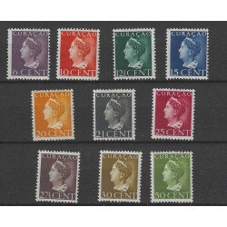 Curacao 168-177 Wilhelmina  MNH/postfris CV 22 €