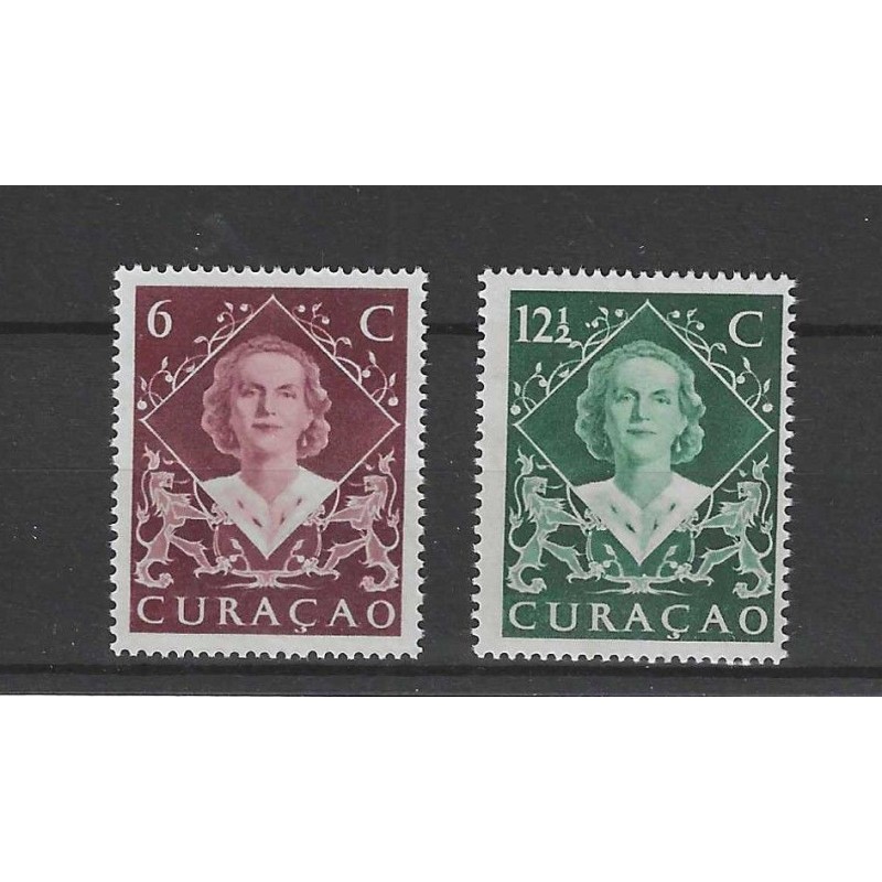 Curacao 198-199 Wilhelmina MNH/postfris  CV 2 €