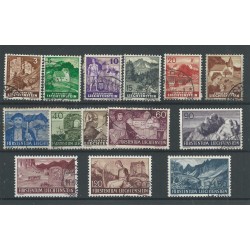 Liechtenstein 156-169 Landschaften und Burgen VFU/gebr  CV 150 €