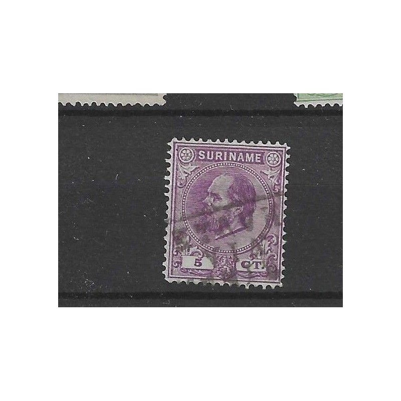 Suriname 5B Willem III VFU/gebr CV 10 € Suriname 5B Willem III VFU/gebr CV 10 €