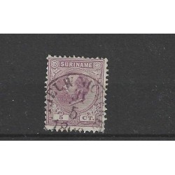 Suriname 5C Willem III  NIEUW NICKERIE VFU/gebr CV 7 +€