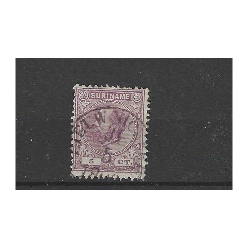 Suriname 5C Willem III NIEUW NICKERIE VFU/gebr CV 7 +€ Suriname 5C Willem III NIEUW NICKERIE VFU/gebr CV 7 +€