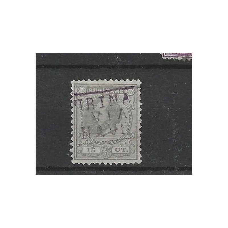 Suriname 8C Willem III  VFU/gebr CV 10 €