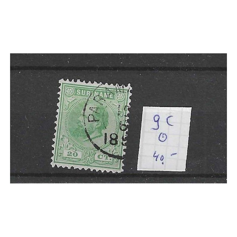 Suriname 9C Willem III VFU/gebr CV 40 € Suriname 9C Willem III VFU/gebr CV 40 €