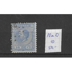 Suriname 10aD  Willem III  VFU/gebr CV 50  €