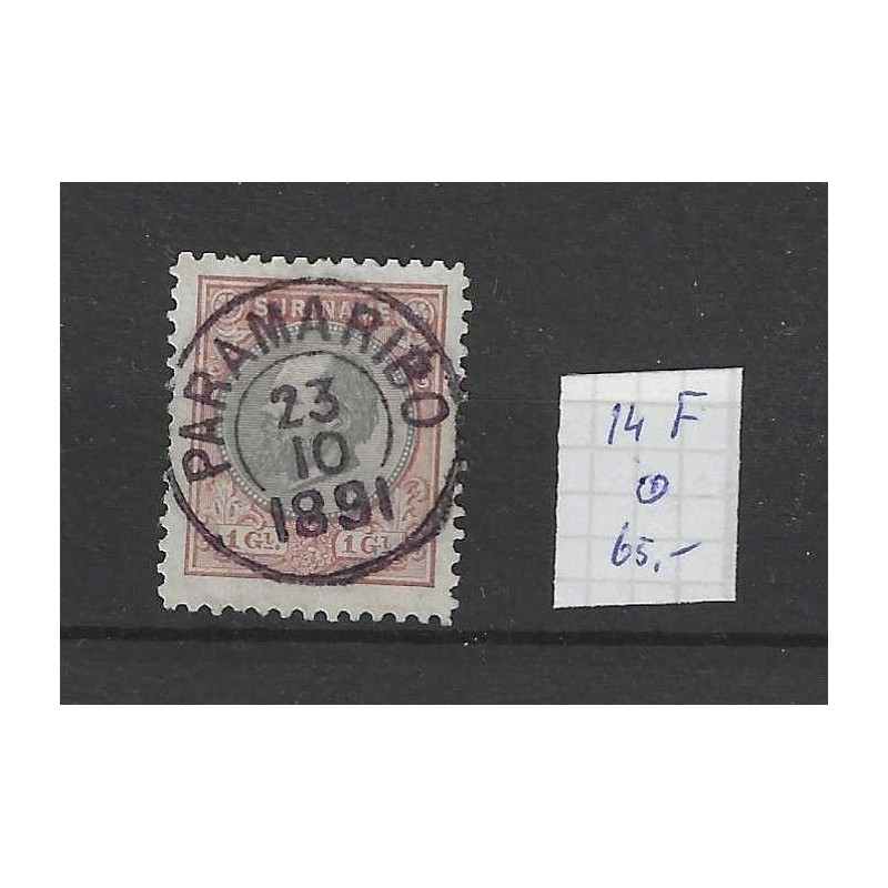 Suriname 14F Willem III  VFU/gebr CV 65  €