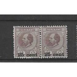 Suriname 37 Hulpzegel  paartje MH/ongebr CV  10 €