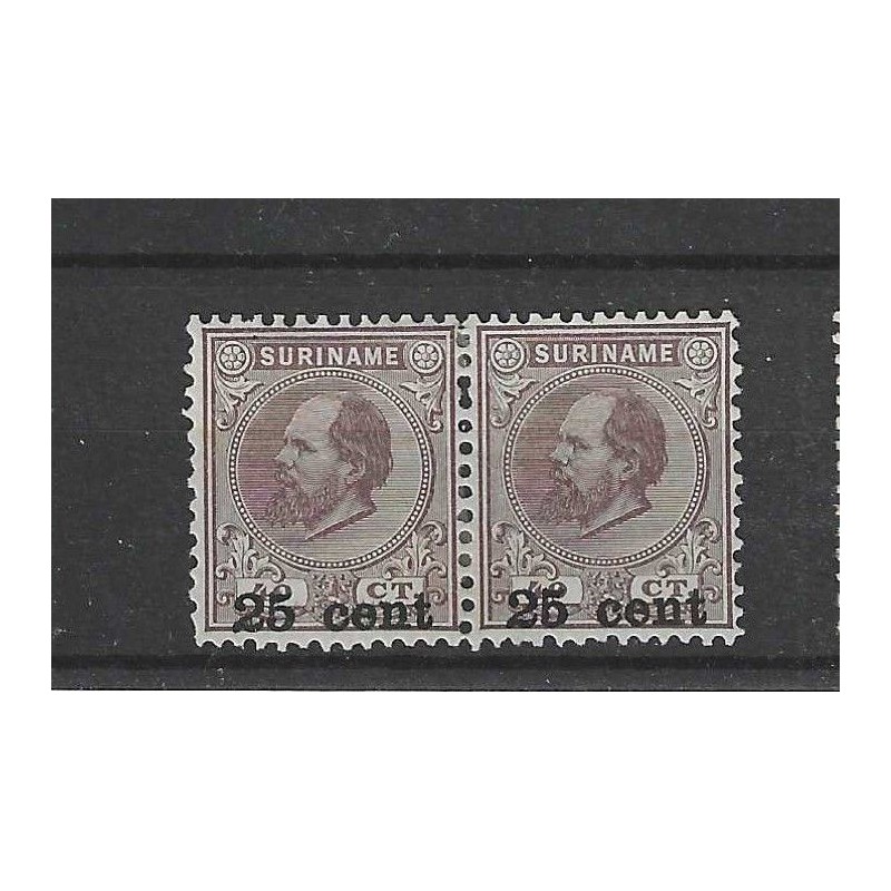 Suriname 37 Hulpzegel paartje MH/ongebr CV 10 € Suriname 37 Hulpzegel paartje MH/ongebr CV 10 €