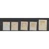 Suriname 60-64 Kroontjes opdruk  MH/ongebr CV  276 €