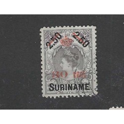 Suriname 64 Kroontjes opdruk  VFU/gebr CV  160 €