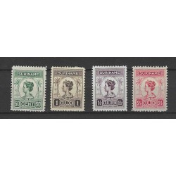 Suriname 100-103  Wilhelmina  MH/ongebr CV  85 €