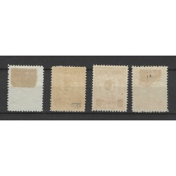 Suriname 100-103  Wilhelmina  MH/ongebr CV  85 €
