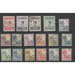 Suriname 87-103  Wilhelmina  VFU/gebr CV  122 €