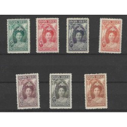 Suriname 104-110  Wilhelmina  MH/ongebr CV  270 €