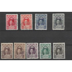 Suriname 118-126 Wilhelmina VFU/gebr  CV  45 €