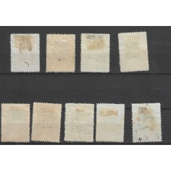 Suriname 118-126 Wilhelmina VFU/gebr  CV  45 €