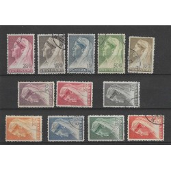 Suriname 167-178 Wilhelmina VFU/gebr  CV  45 €