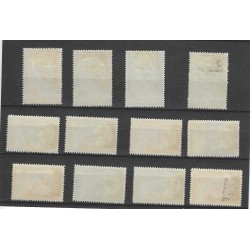 Suriname 167-178 Wilhelmina MH/ongebr  CV 73 €