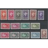 Suriname 229-243 Wilhelmina MH/ongebr  CV 300 €