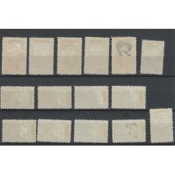 Suriname 229-243 Wilhelmina MH/ongebr  CV 300 €