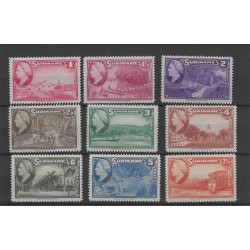 Suriname 220-228 Wilhelmina voorstellingen MNH/postfris  CV 20 €