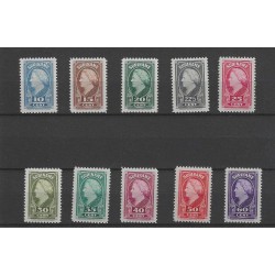 Suriname 229-238 Wilhelmina  MNH/postfris  CV 100 €