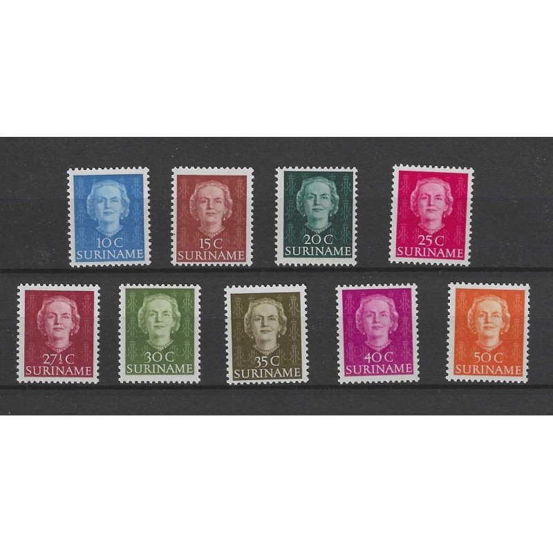 Suriname 284-293 Juilana MNH/postfris CV 22 € Suriname 284-293 Juilana MNH/postfris CV 22 €