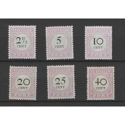 Suriname P9-14  Port 1892  MH/ongebr CV 49 €
