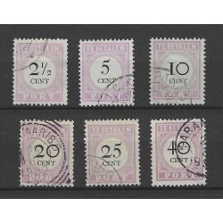 Suriname P9-14  Port 1892  VFU/gebr CV 46 €
