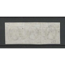 Luxemburg  1d Willem  in strip van 3  VFU/gebr  CV 199 €