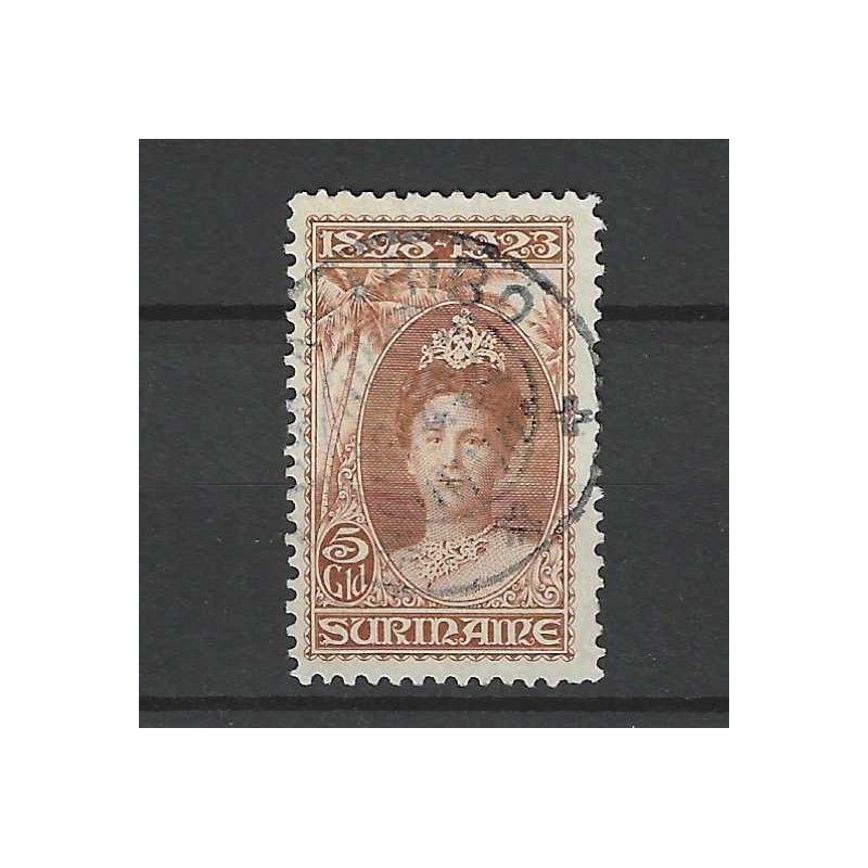 Suriname 110 Wilhelmina 5Gld VFU/gebr CV 290 € Suriname 110 Wilhelmina 5Gld VFU/gebr CV 290 €
