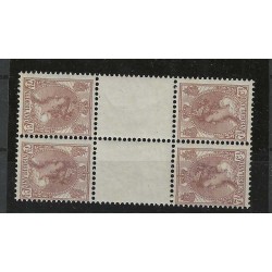 Nederland 61b/61c Keerdrukken in blokparen  MNH/postfris CV 2000 € Certificaat!!