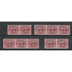 Nederland 356A-D Guilloche Combinaties MNH/postfris CV 98 €