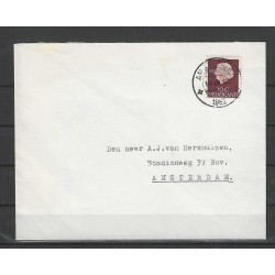Nederland 712fb KOP-staande opdruk op BRIEF VFU/gebr  CV 450+++ €